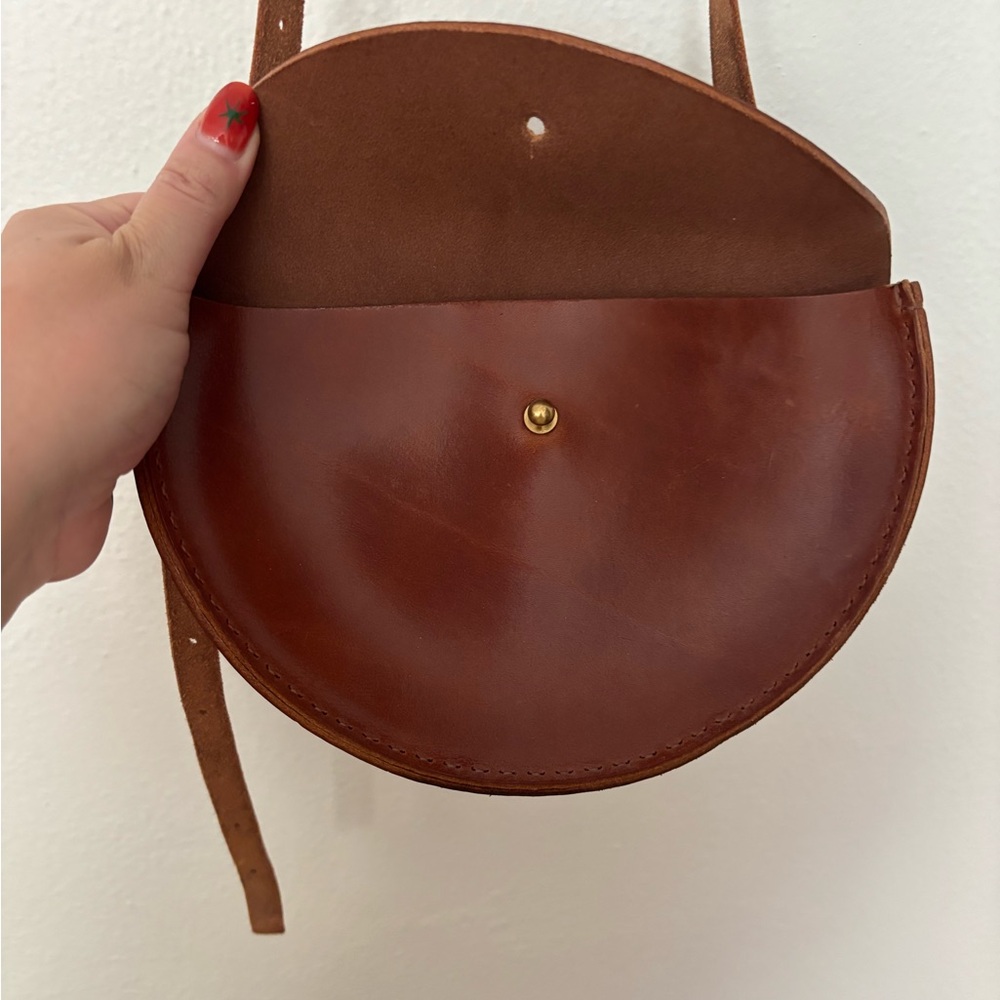 Brown Leather Crossbody Bag Tree Fairfax - Picture 3 of 5